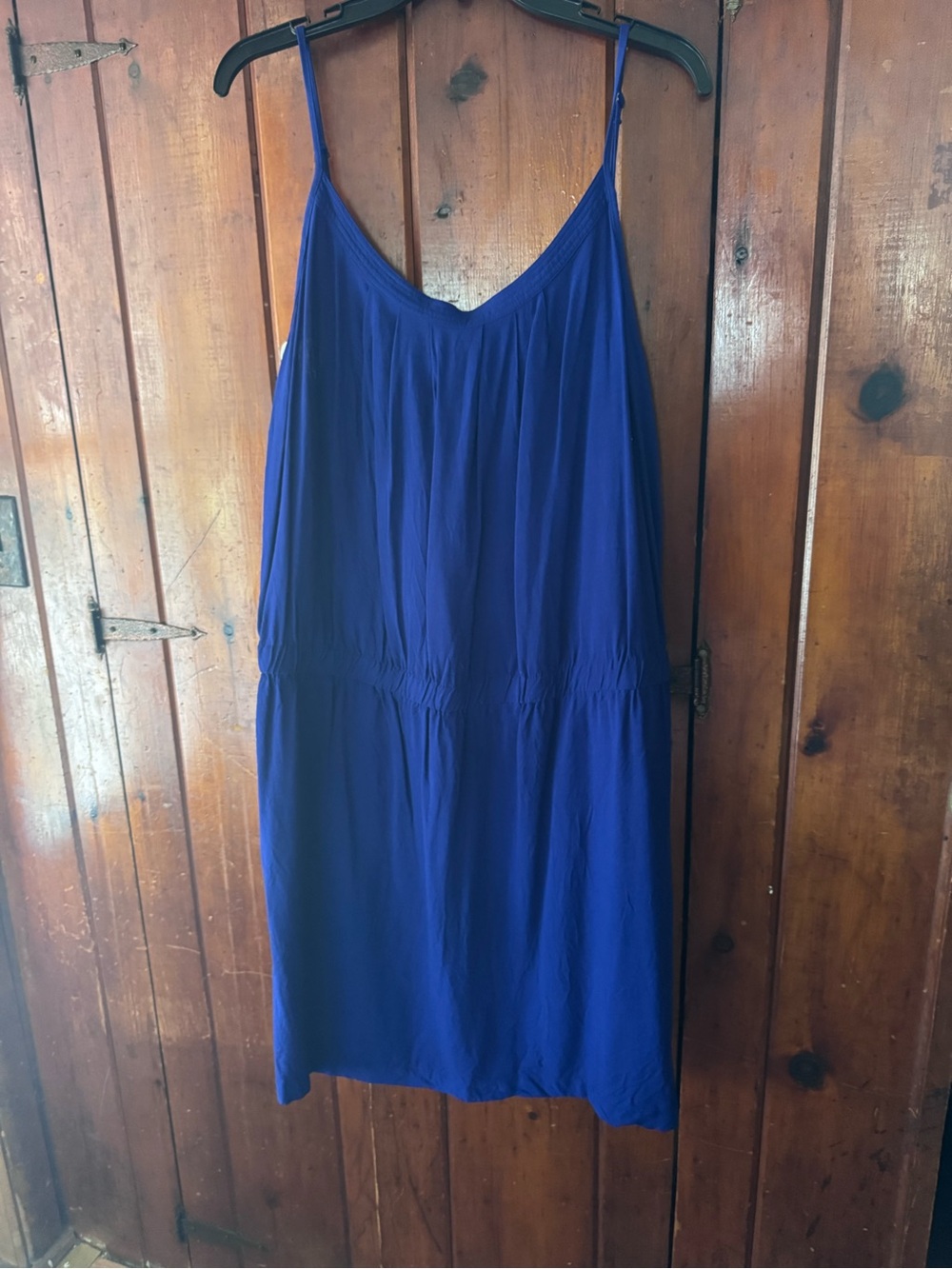 Women’s Blue Dress with Adjustable Spaghetti Straps
